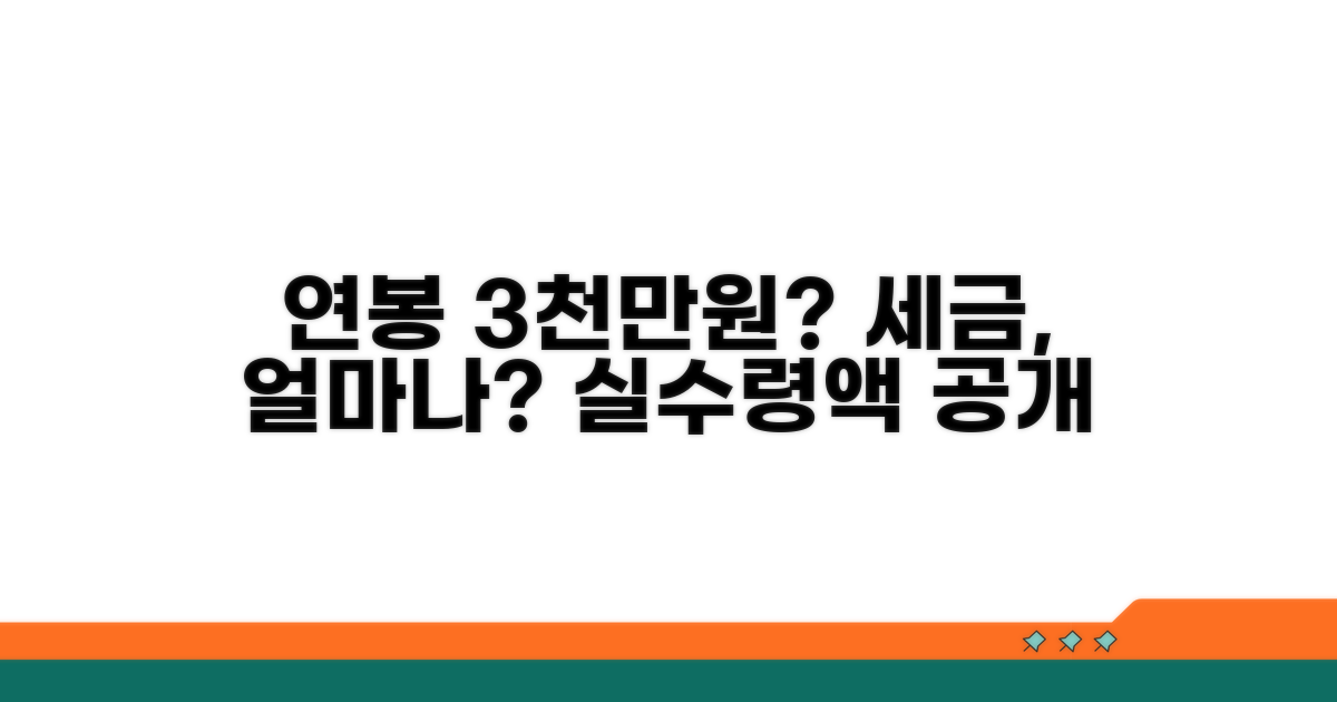연봉 3천만원, 세금 얼마나 뗄까?