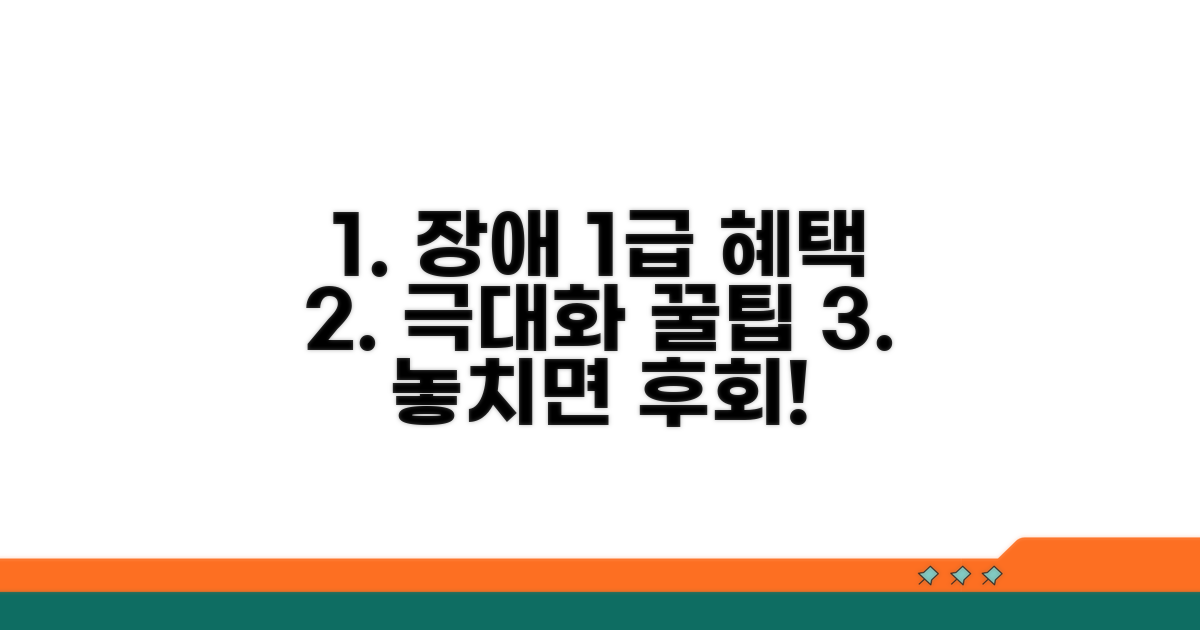 장해등급 1급 혜택 극대화 팁
