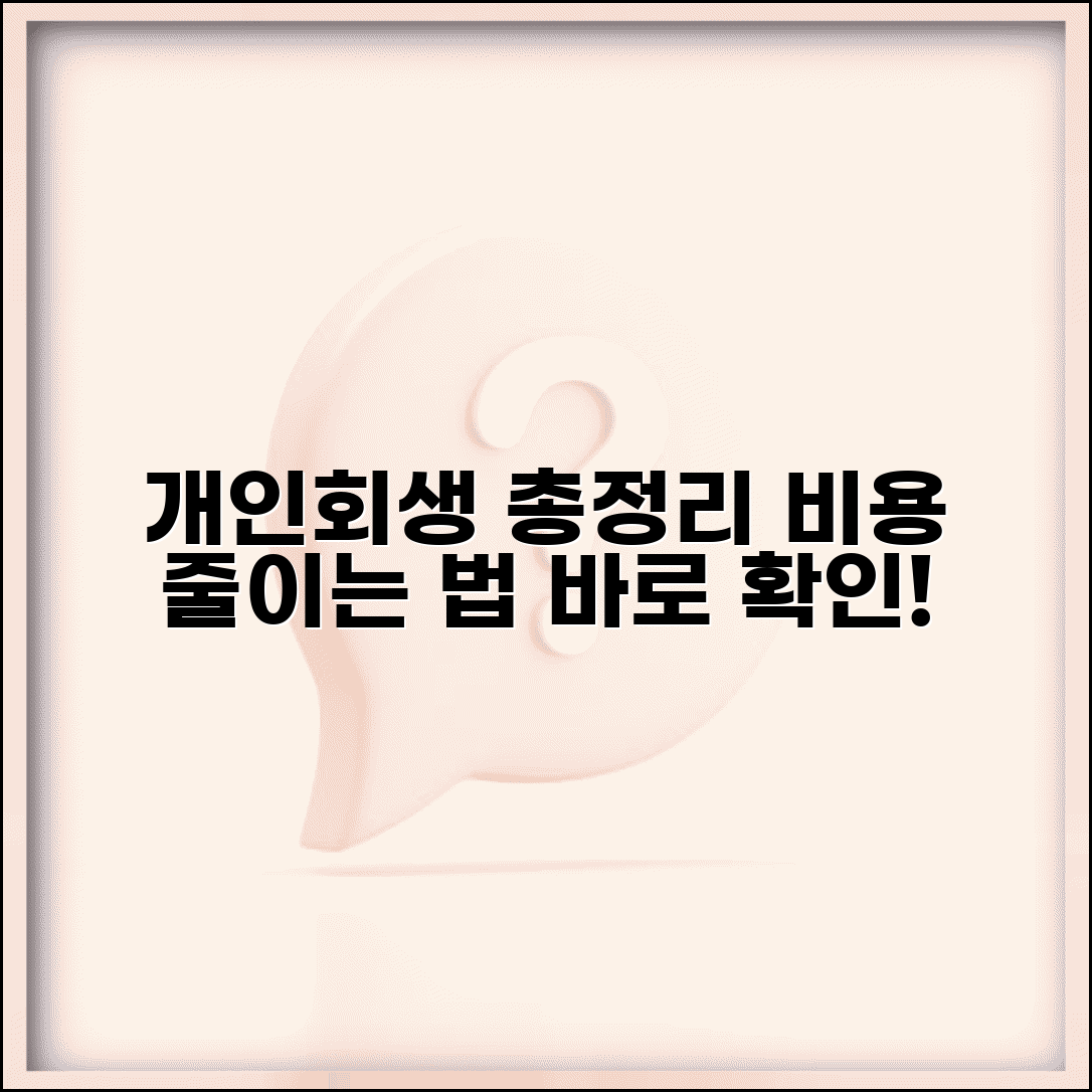 개인회생 비용 총정리 | 변호사비 | 법원 수수료 | 예납금 | 분할납부 | 비용 절약 방법