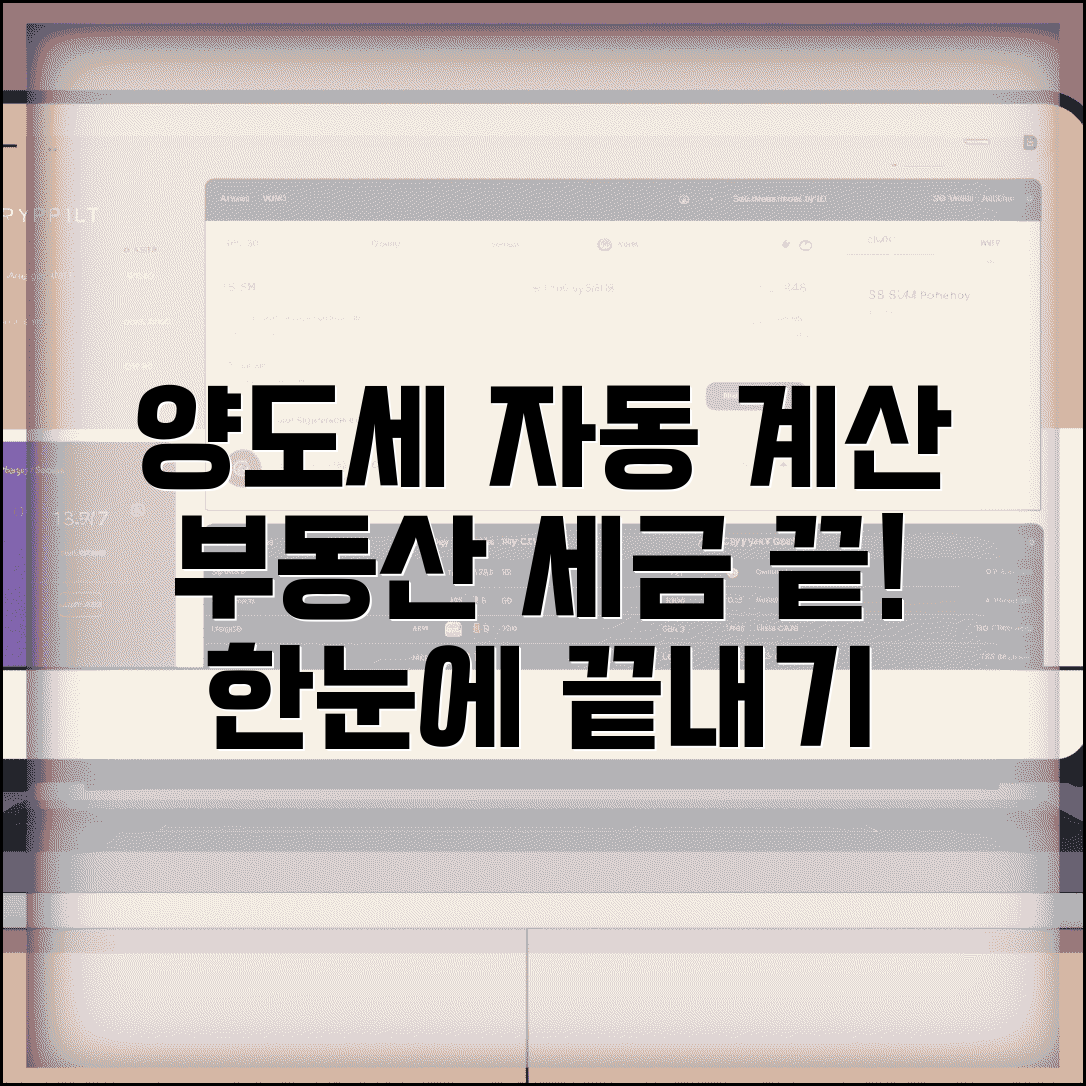 부동산계산기 양도세 계산 | 부동산 양도세 자동 계산 도구