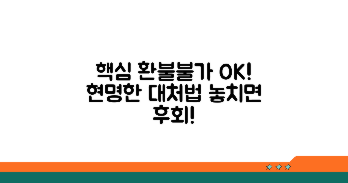환불 불가 시 대처 방법과 유의점