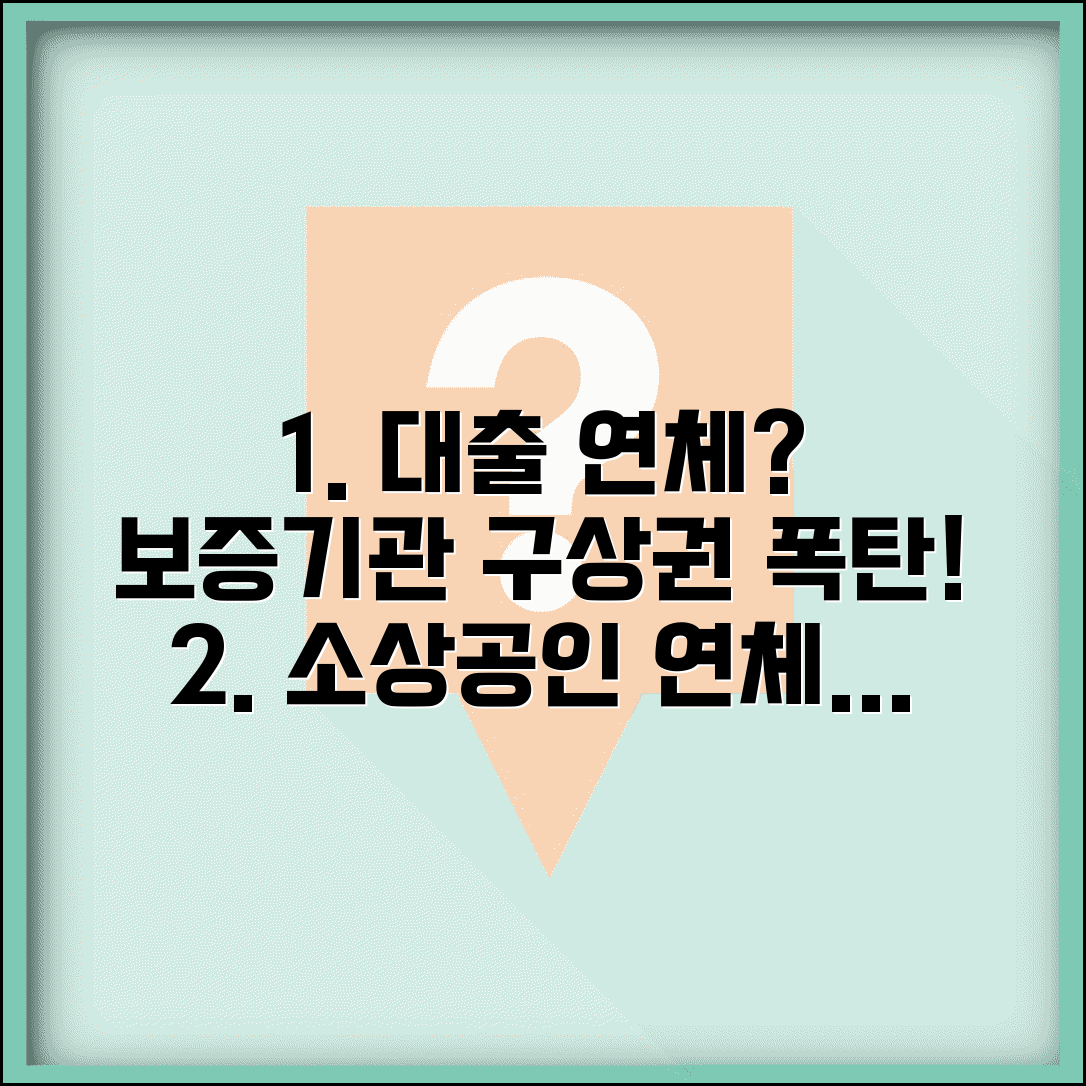 소상공인 대출 연체 보증 | 소상공인 정책자금 연체시 보증기관 구상권 행사