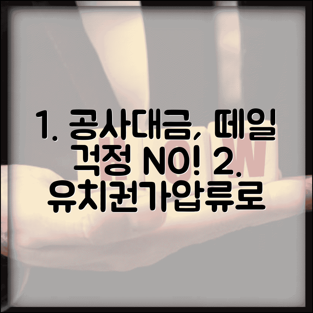 공사대금채권 보전 방법과 유치권 가압류 권리 확보