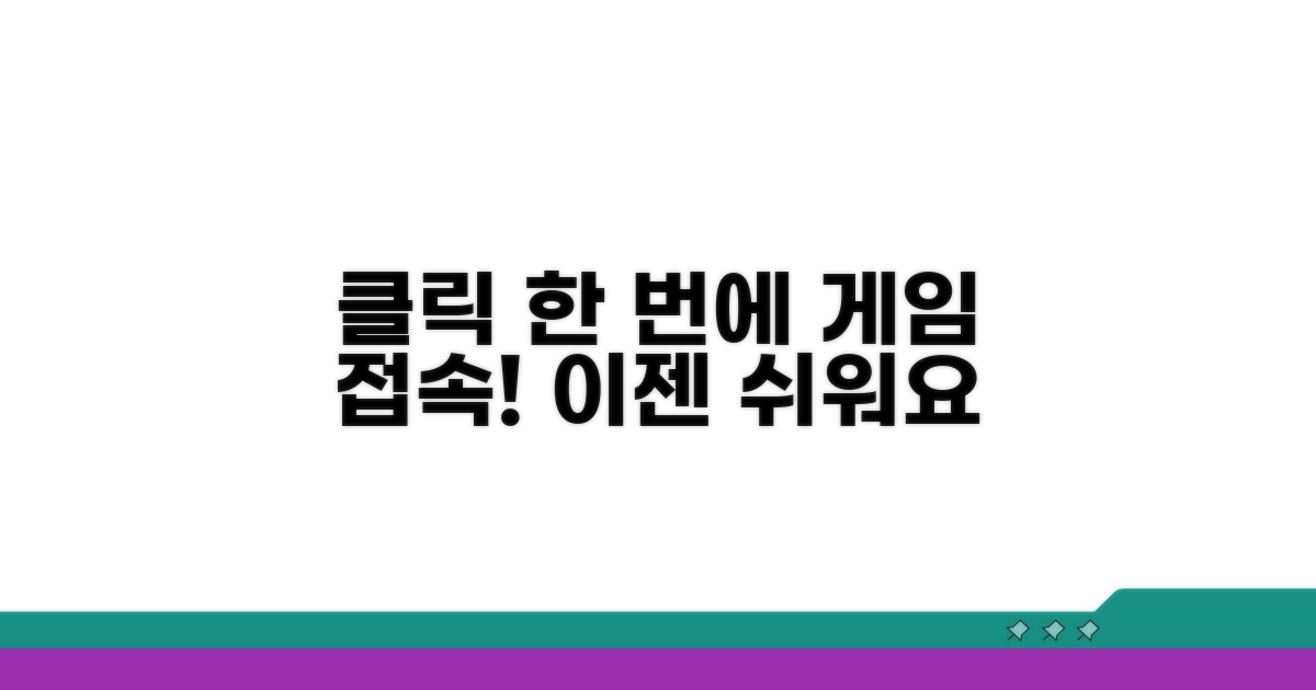 게임 접속, 이젠 클릭 한 번에