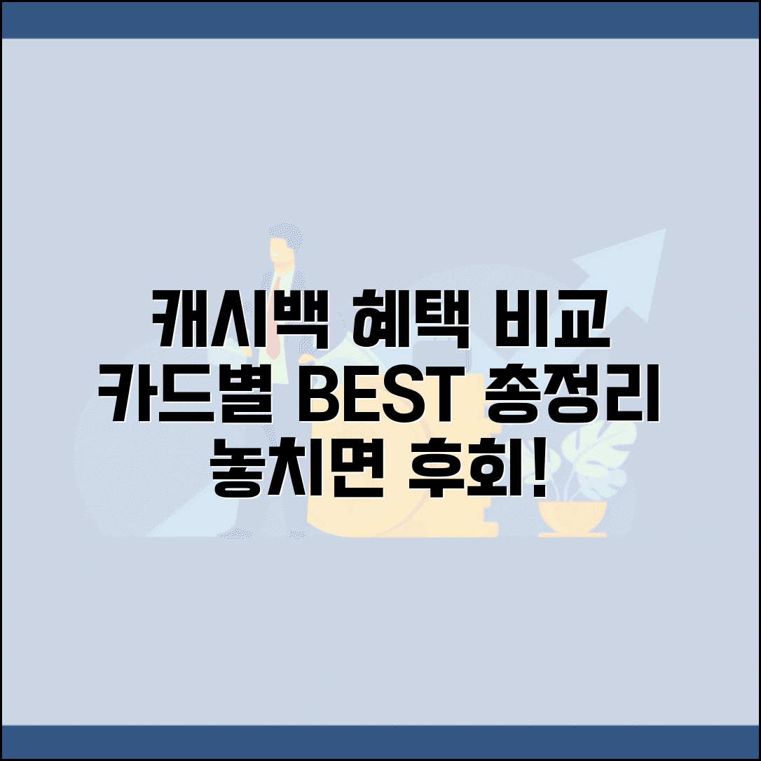 캐시백 적립률 비교 | 카드별 혜택, 조건, 추천 상품 총정리