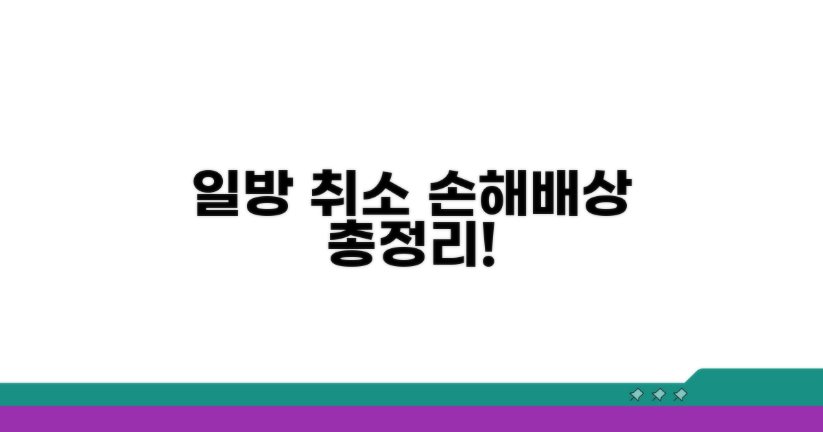 일방 취소 시 손해배상 총정리