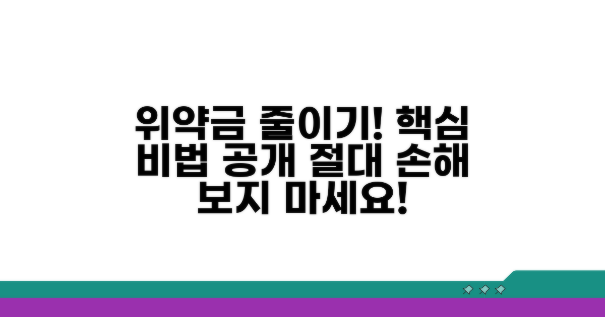 위약금 줄이는 방법은?