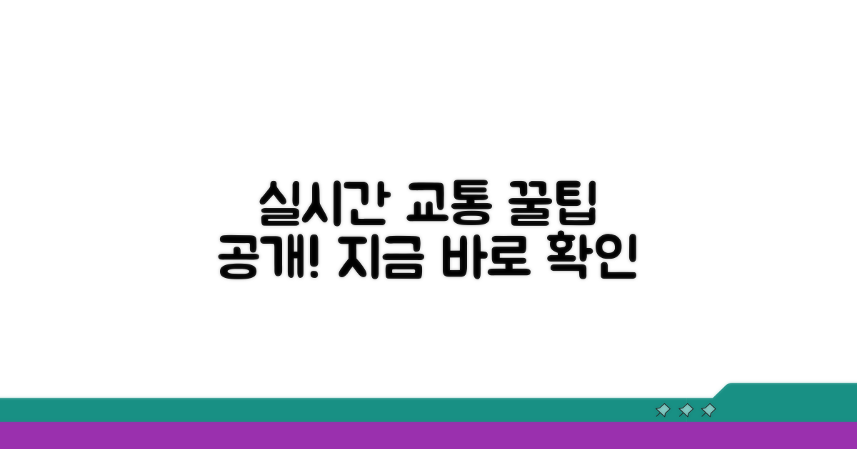 실시간 교통정보 활용 팁