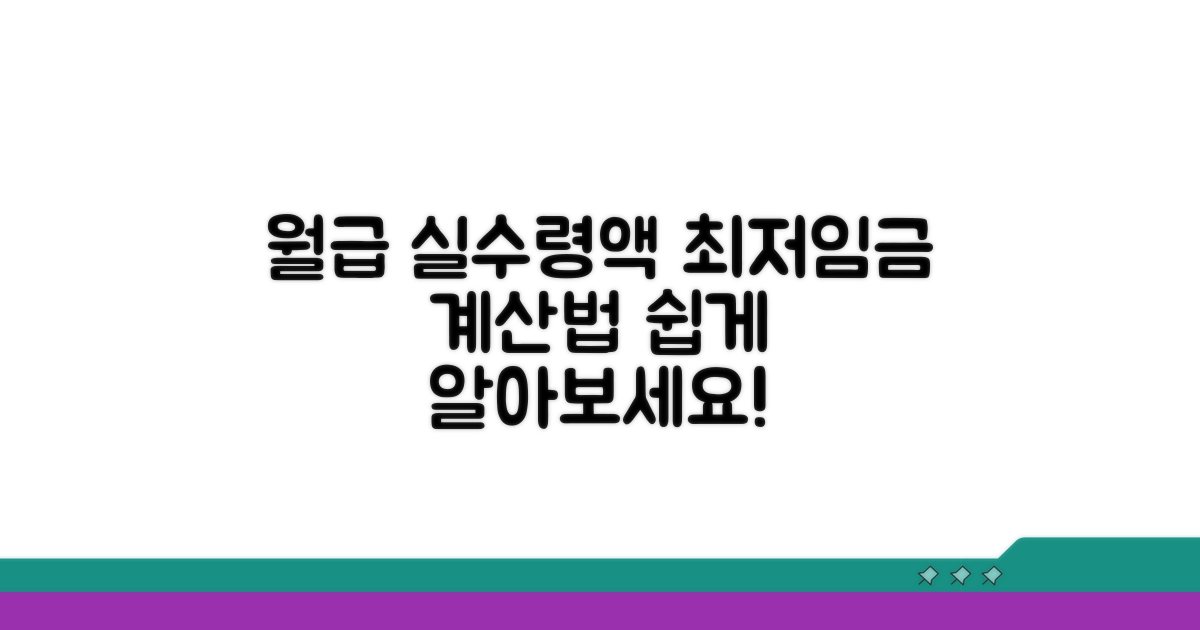 최저임금 월급 실수령액 계산