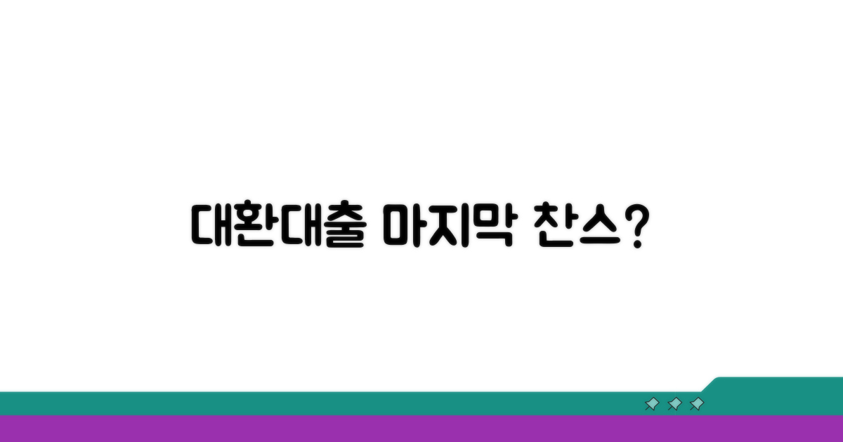 대환대출: 최후의 기회일까