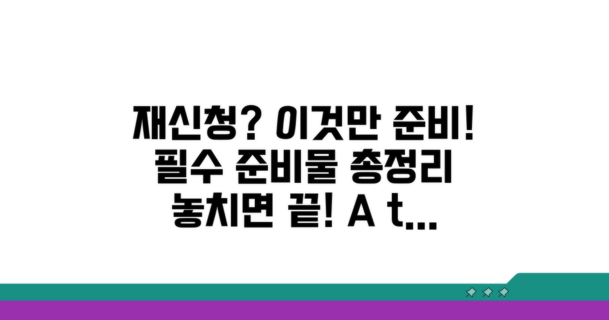 재신청 시 필수 준비 사항