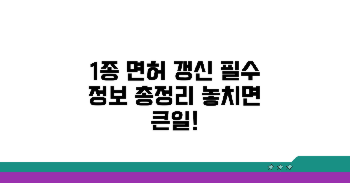 1종 면허 갱신, 꼭 알아야 할 기본 정보