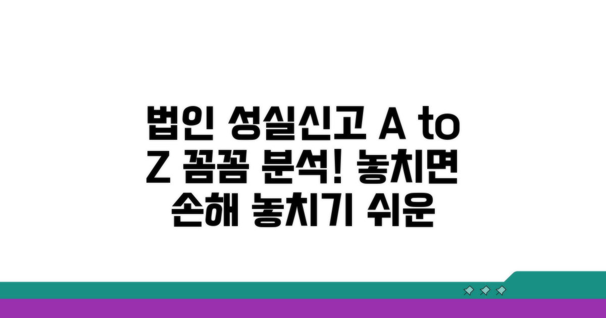법인 성실신고 대상 법인 꼼꼼 분석