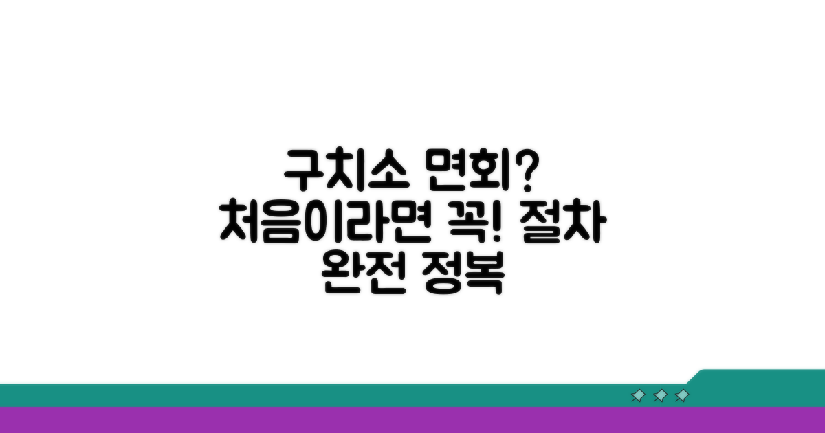 처음 가는 구치소 면회 절차