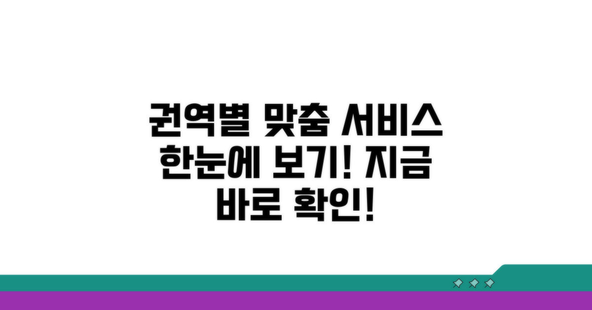 권역별 맞춤 서비스 한눈에 보기