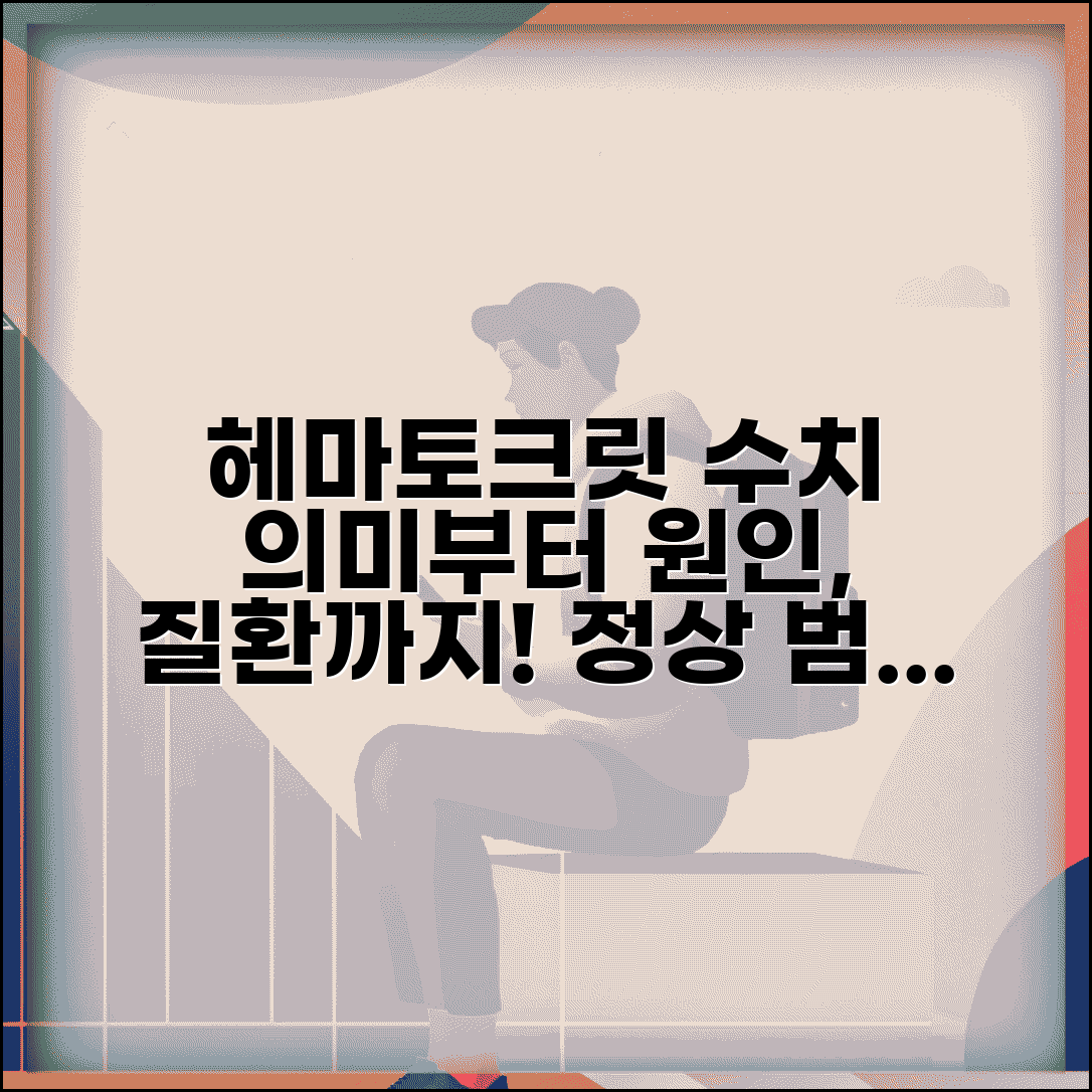 헤마토크릿 수치 의미 총정리 | 적혈구용적률 정상범위 낮으면 높으면 원인 및 질환 가능성