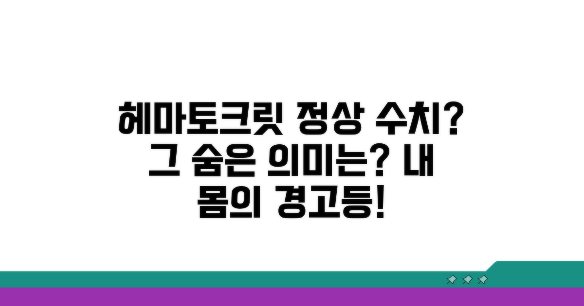 헤마토크릿 정상 범위와 의미