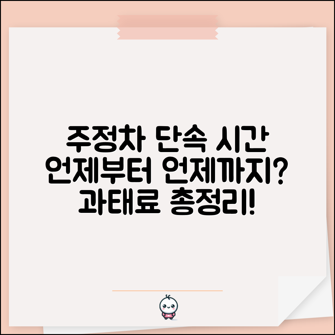 주정차 단속 시간 언제부터 언제까지? | 시간대별 단속 여부 및 과태료 총정리