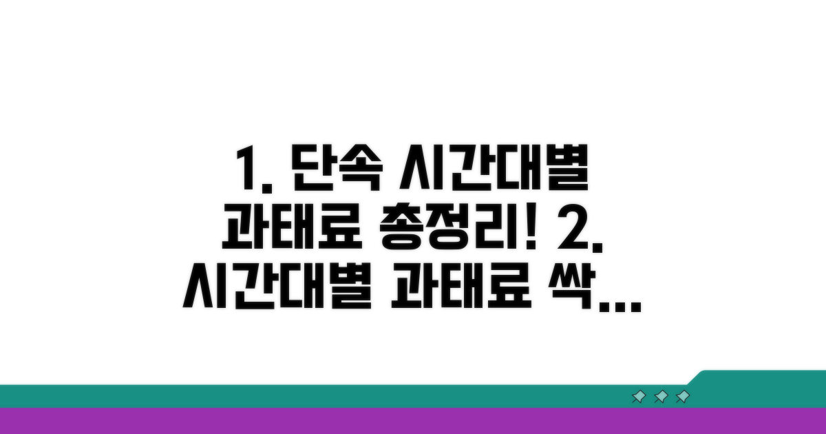 단속 시간대별 과태료 금액 총정리