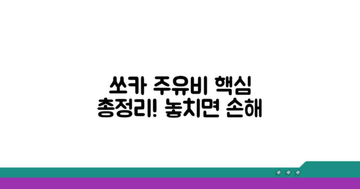 쏘카 주유비 정산, 핵심 요약