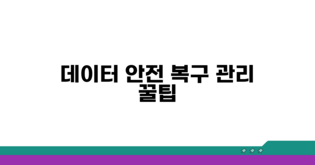 데이터 안전 복구, 예방 관리 노하우