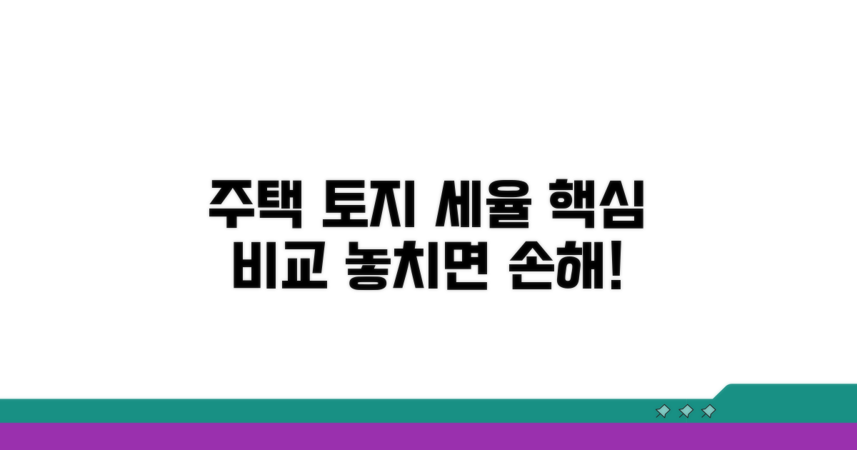 주택 토지 세율 차등, 핵심 비교