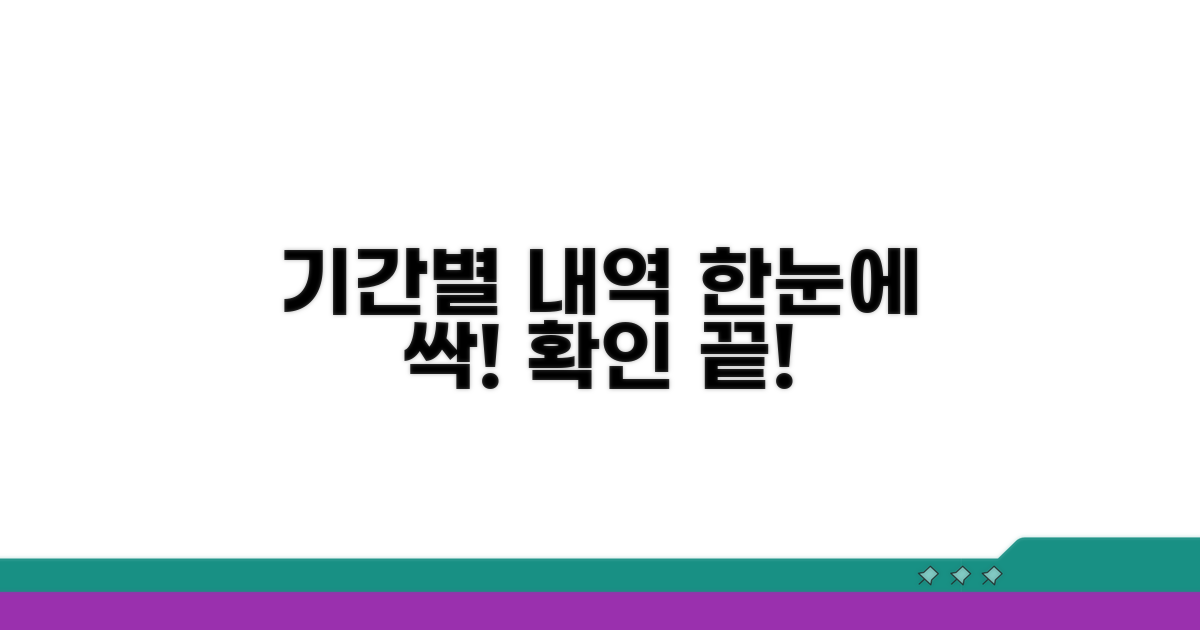 기간별 내역 한눈에 확인하기