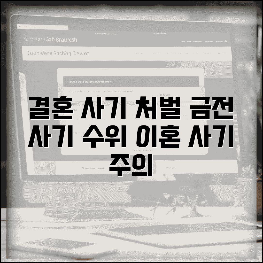 결혼사기 처벌 기준 | 결혼 빙자 금전 사기 처벌 수위