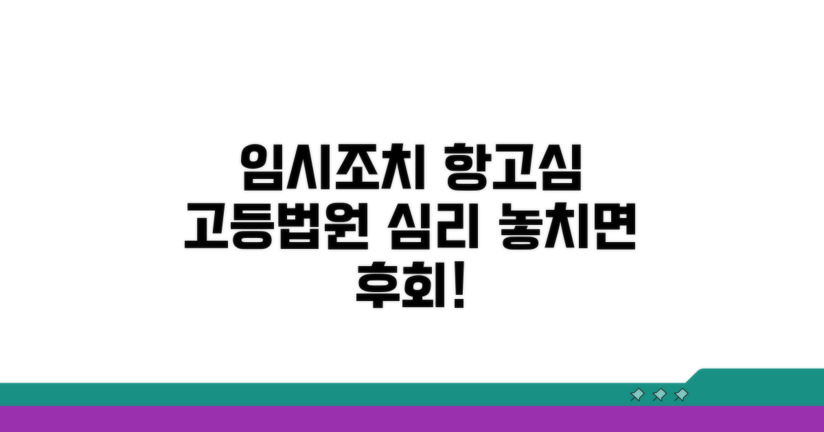 임시조치 항고심, 고등법원 심리 절차