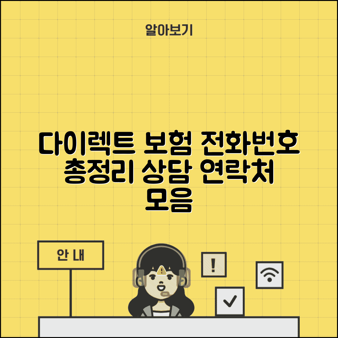 다이렉트 전화번호 보험사별 총정리 | 온라인 전용 보험 상품 가입 상담 연락처 완벽 모음