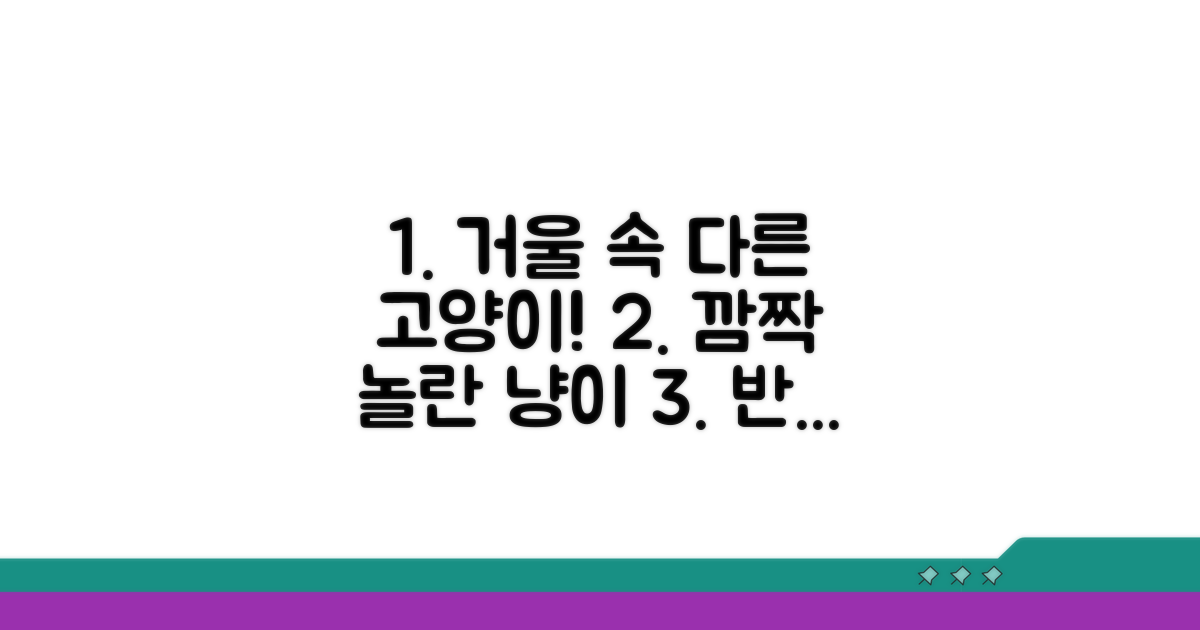 거울 속 '다른 고양이'에 대한 반응