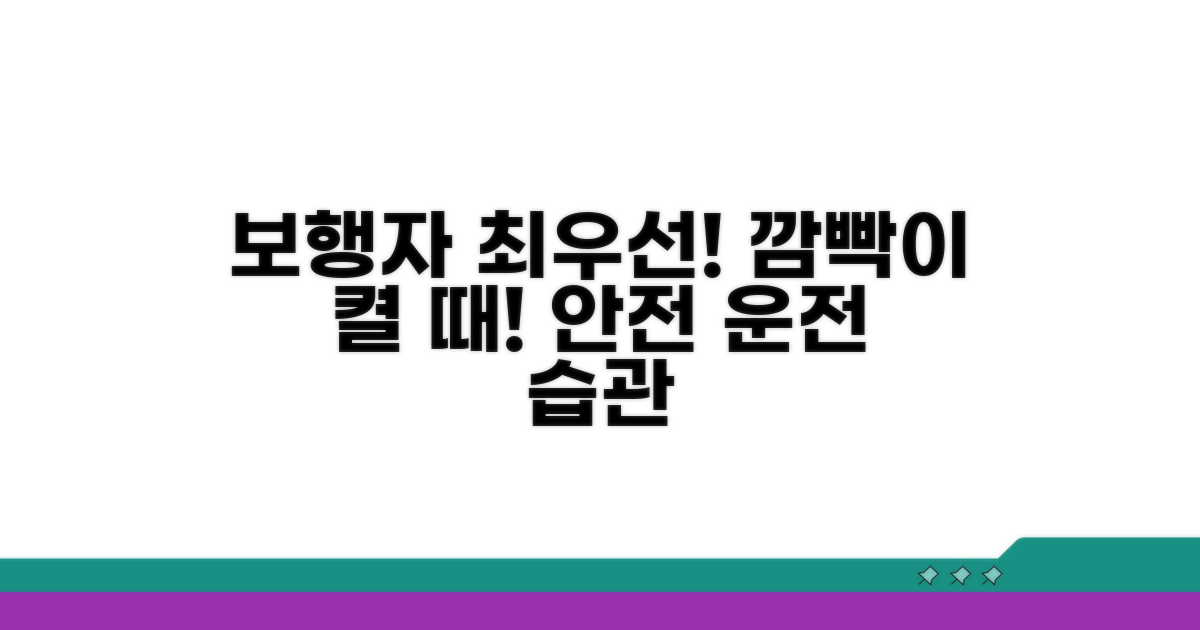 보행자 우선! 깜빡이 켜는 타이밍