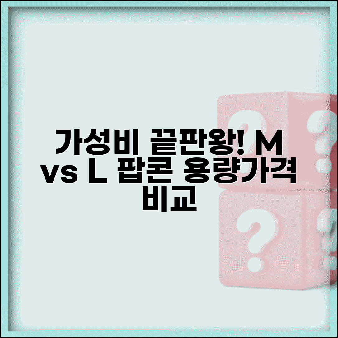 영화관 팝콘 세트 M vs L 사이즈 가성비 | 매점 메뉴 등급 용량 비교