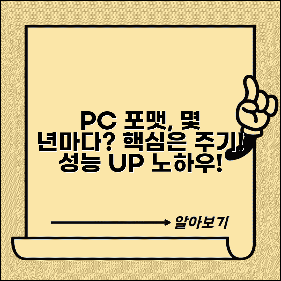 컴퓨터 포맷 주기 몇 년마다 | PC 초기화 주기와 성능 향상