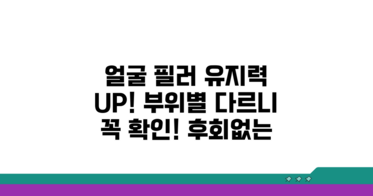 얼굴 부위별 필러 지속 기간 차이점