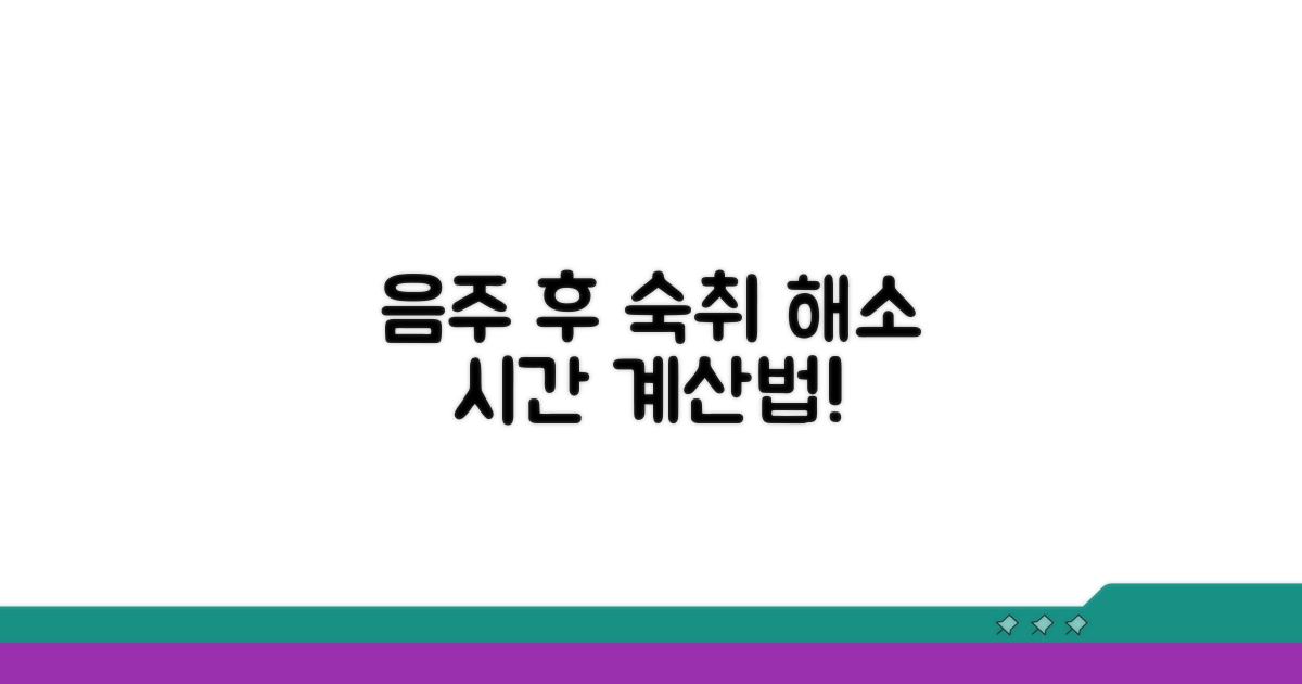 음주 후 술 깨는 예상 시간 계산