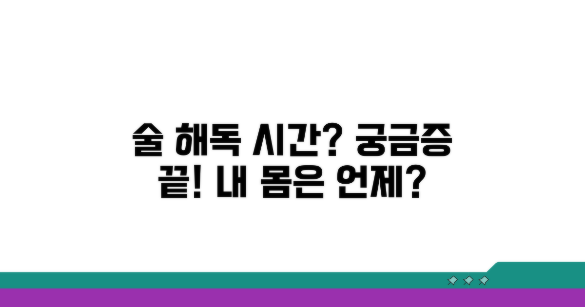 알코올 대사 과정과 소요 시간