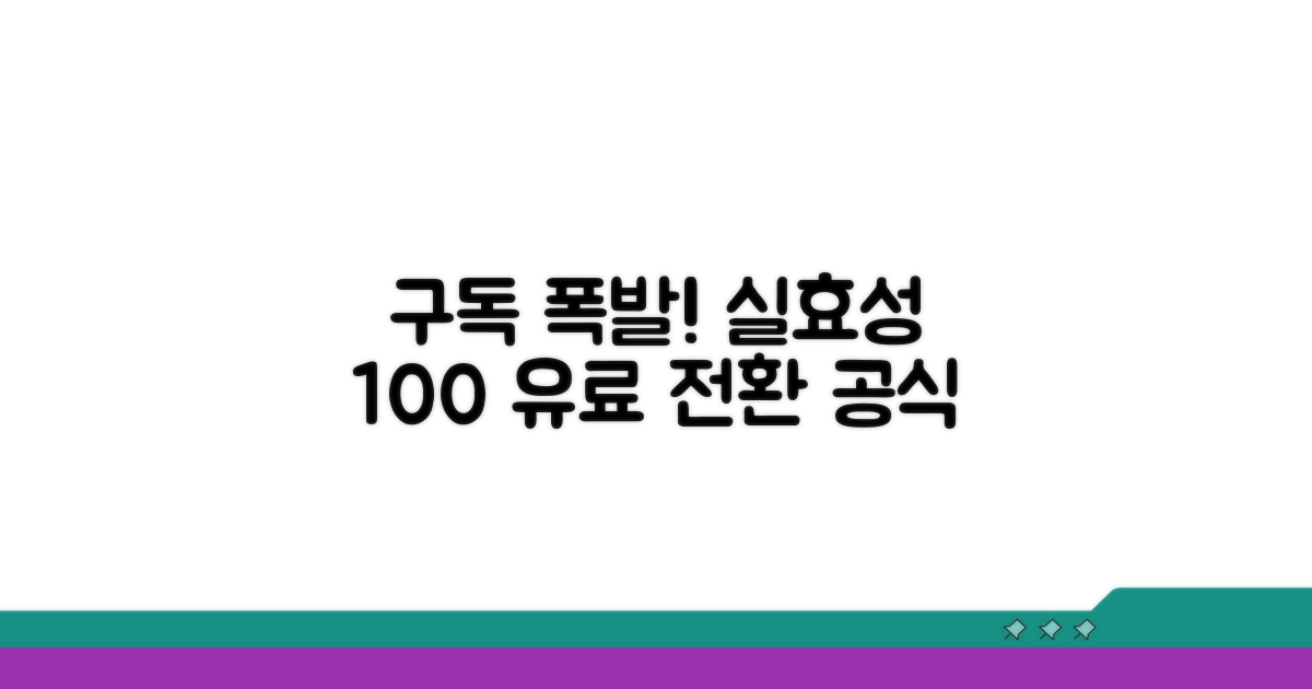 실제 효과 검증 구독 유도법