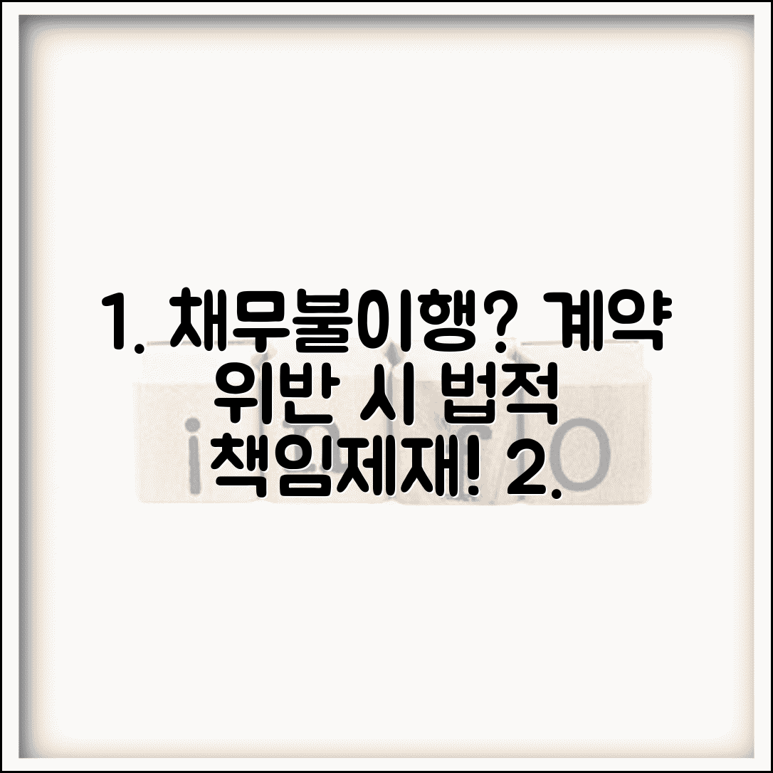 채무불이행 의미와 법적 결과 | 계약 위반 시 발생하는 책임과 제재
