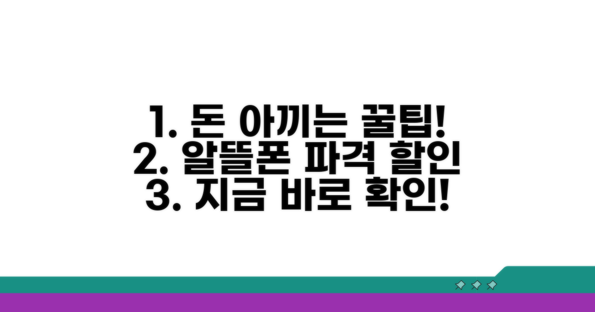 알뜰폰 요금 절약 꿀팁 공개