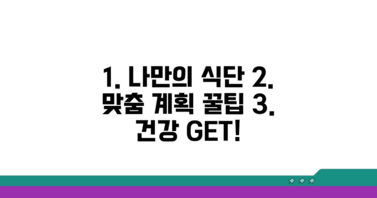 맞춤 식이요법 계획 세우기