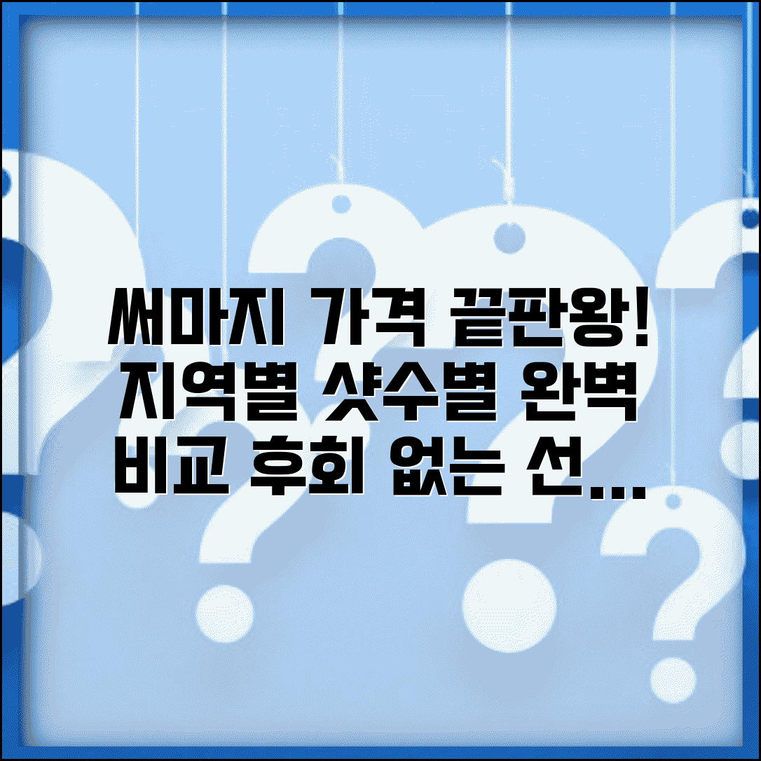 써마지 가격 완벽 가이드 | 지역별 시술비용 비교 | 샷수별 가격대 총정리
