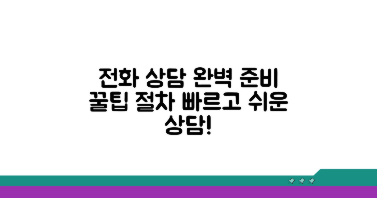 전화 상담 절차와 준비 사항
