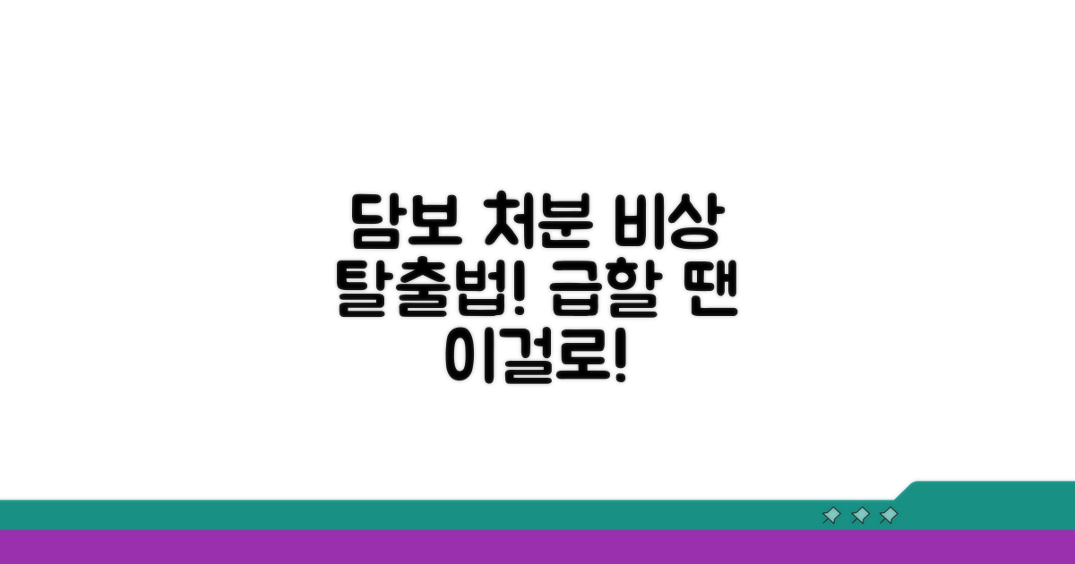 담보 처분 피하는 비상 전략