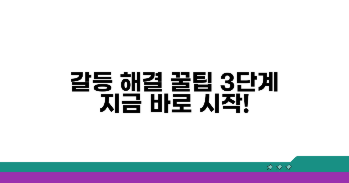 갈등 해결을 위한 단계별 실천 전략