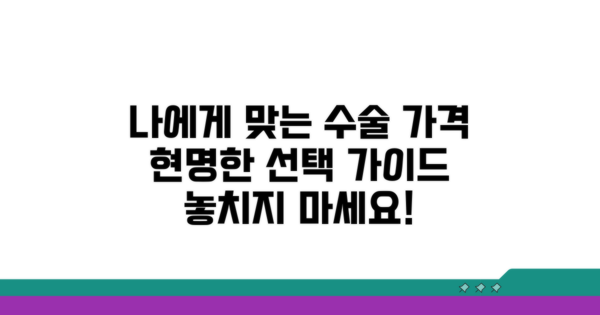 나에게 맞는 수술 가격 선택법