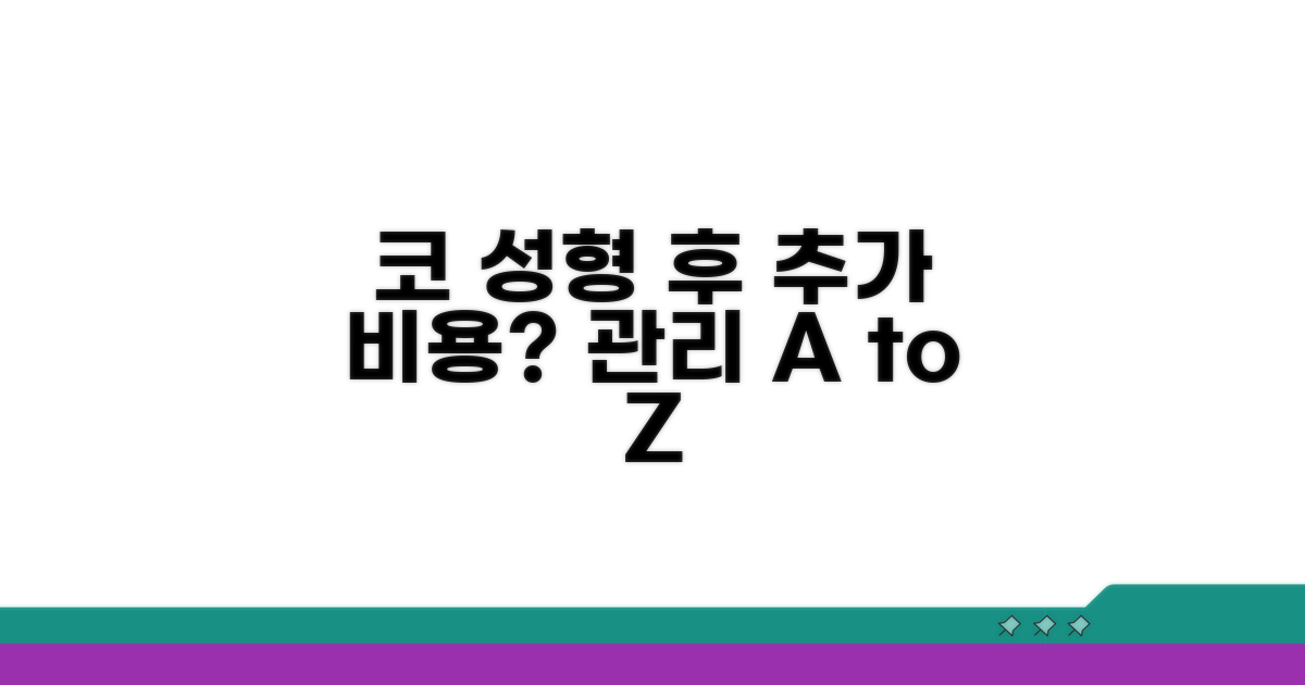 코 성형 후 관리와 추가 비용