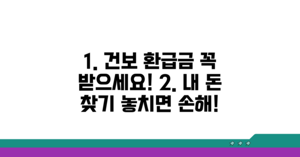 건보 환급금, 왜 받아야 할까?