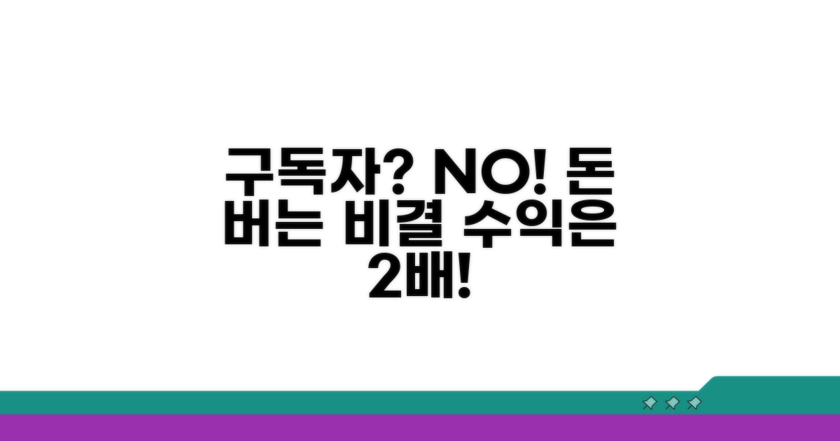 구독자 늘리기보다 수익 올리는 비결