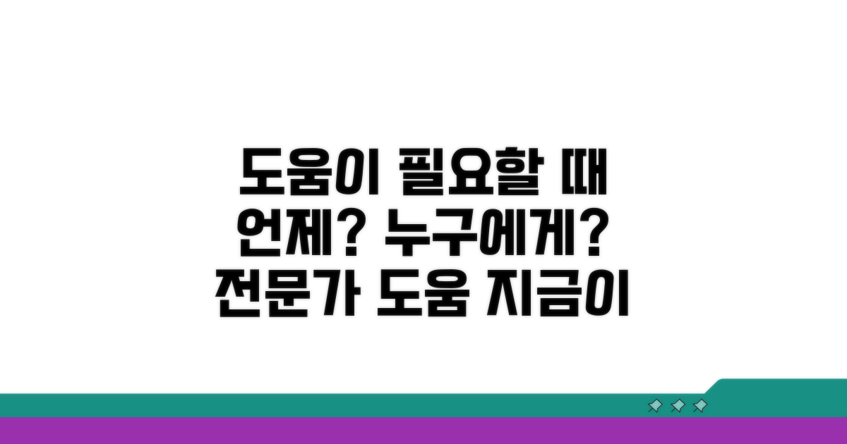 전문가 도움 필요한 경우와 시점